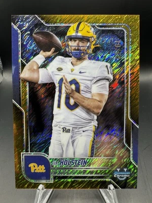 Переливающаяся карточка для гольфа Eli Holstein 10/50 2025 Bowman U Chrome Pitt #194 # матч - Изображение 1 из 2