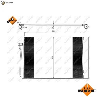 CONDENSER AIR CONDITIONING 35537 FOR BMW 6/E1/E0/Convertible/E4/E3/E5/E7 2.0L - Image 1 of 4