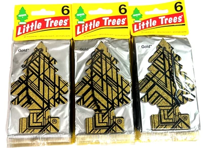 Little Trees Gold Car Air Freshener Hanging Paper Tree (18-Pack) - Image 1 of 3