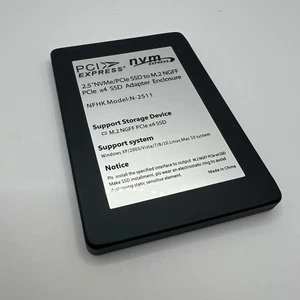 2,5" NVMe/PCI-E SSD zu M.2 NGFF PCIe x4 SSD Adapter Gehäuse Karte N-2511 - Bild 1 von 6