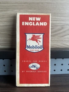 Socony Vacuum Mobilgas 1946 hoja de ruta: Nueva Inglaterra usada - Imagen 1 de 2