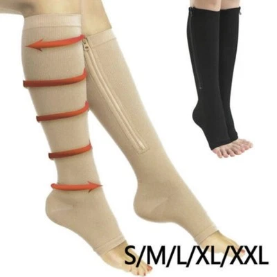 1X Kompressionsstrümpfe Stützstrümpfe mit Reißverschluss - Kniesocken Thrombose* - Bild 1 von 4