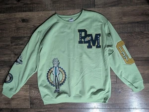Sudadera Rick And Morty Verde Como Nueva Clásica Estilo Universitario Grandes Emblemas Talla L - Imagen 1 de 17