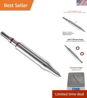 Durable 12PCS Stainless Steel Archery Field Points - Easy Pull, Various Grains - Image 1 of 4