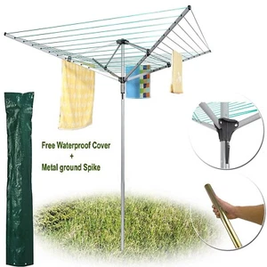 Rotary Airer Washing Line Airers Outdoor Garden 4 Arm Outdoor Clothes Dryer - Picture 1 of 9