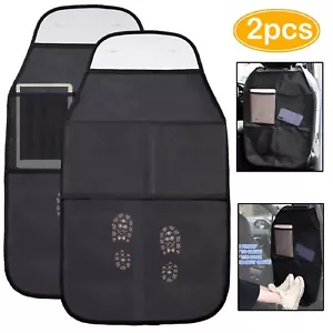 2xCar Back Seat Organiser For ipad Tablet Holder Storage Bag Kick Mat Protector - Picture 1 of 6