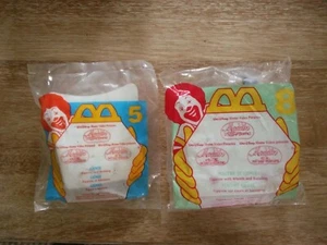 1996 McDonalds Aladdin Happy Meal Toys Disney Genie #5 & Maitre D' Genie #8 New  - Picture 1 of 2