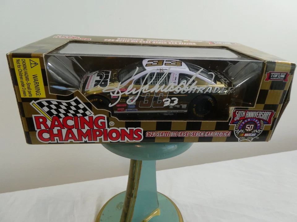 Ken Schrader #33 Racing Champions 1998 NASCAR 50th GOLD 1:24 Diecast 1 Of 2500 - Image 1 of 4