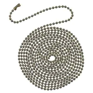 Ceiling Fan Light 12 ft Antique Brass Beaded Pull Down Chain W/ Connector 82445 - Picture 1 of 1