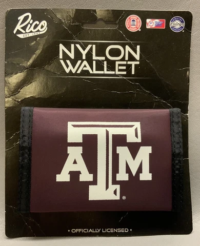 NCAA Texas A & M Aggies Nylonb Tri-Fold Wallet NEW Cover