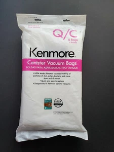 KENMORE 53292 HEPA Vacuum Bags Canister Style Type Q/C 6PK (50557 & 50558) - Picture 1 of 8