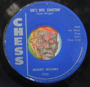 HEAR Muddy Waters 45 She's Into Somethin / Take The Bitter CHESS R&B blues - Imagen 1 de 2