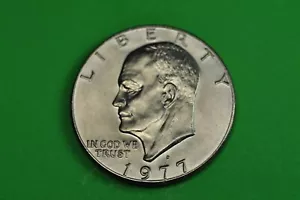 1977-D AU About Uncirculated (Eisenhower) Moneta da un dollaro USA - Foto 1 di 1