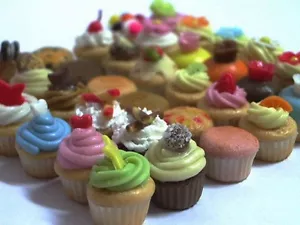 36 pcs.Dollhouse Miniature Cupcakes 1/2 inch - Picture 1 of 7