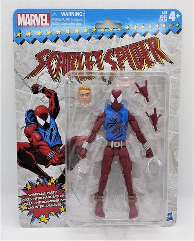 NEW! SCARLET SPIDER - Marvel Legends Retro Vintage Figure - 6" Collection Cover