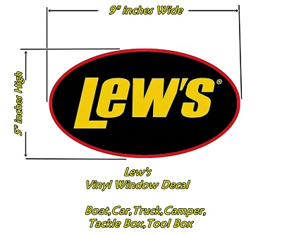 LEW'S Rod & Reels Boat Car, Truck, Camper Vinyl Decal - Image 1 of 3