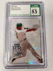Mark McGwire 1997 Fleer Ultra HR King Acetate Card 7 CSG/CGC Graded 9.5 GEM MINT - Picture 1 of 2