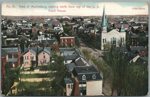 MARTINSBURG WV GENERAL VIEW ANTIQUE POSTCARD - Picture 1 of 2