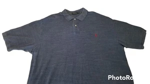 Polo Ralph Lauren Men’s 100% Cotton Short Slv Polo Shirt Blue Mesh • TALL • 3XLT - Picture 1 of 7