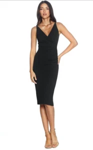 Vestido The Population Negro Anita Crepe Vestido de Cóctel Talla XXS, NUEVO Venta al por menor $188 - Imagen 1 de 13