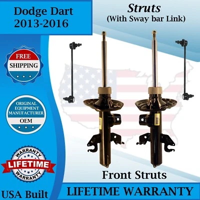 Puntales delanteros KYB OEM con barra estabilizadora para Dodge Dart 2013-2016 garantía de por vida Foto 1 de 4