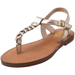 Mia Mini Annae Girl's Sandals Little/Big T-Strap Shoes Soft Gold - Picture 1 of 56