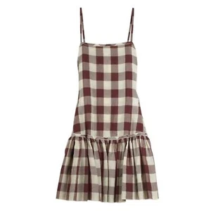 STELLA MCCARTNEY Drop Waist Check Dress Sz 12 - Picture 1 of 12