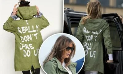 Parka ZARA AUTÉNTICA I Really Don't Care Do U Melania Trump Verde RARA Talla XS Foto 1 de 4