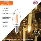 LED Filament Candle Bulbs 40W Dimmable Warm White Screw E27 E14 Bayonet B22 B15