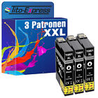 3 Cartridges XL Black Platinum Series for Epson TE0801 Stylus Photo P 50 PX 650 PX 6