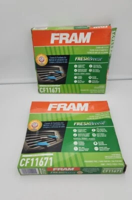 Filtro de aire CF11671 para Ram Mazda FRAM Fresh Breeze cabina nuevo paquete de 2 Foto 1 de 4