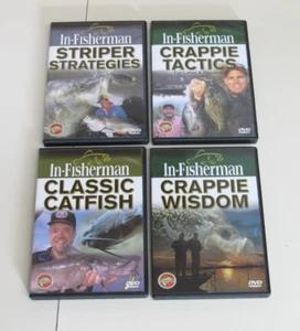 In-Fisherman Lot 4 Fishing DVDs ~ Crappie, Catfish, Striper Fishing - Imagen 1 de 3