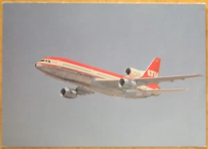LTU Lockheed TriStar L-1011-500 Airplane Vintage Never Used Postcard VG - Picture 1 of 2