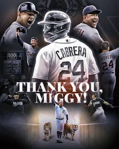 Foto Miguel Cabrera Collage de Jubilación Tigres Marlins 8x10 MLB - Imagen 1 de 1
