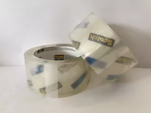 2pk Scotch 3M Heavy Duty Shipping Tape Stronger and Larger 1.88 In x 54.6 Yd NEW - Picture 1 of 2