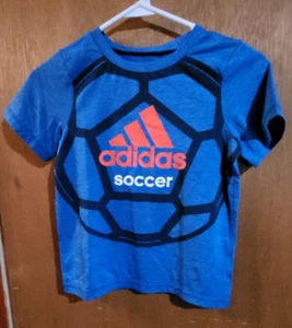 ADIDAS SIZE 6 BLUE SOCCER SHIRT - Picture 1 of 1