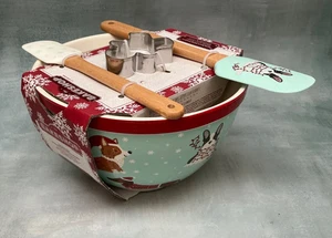 Masterclass BAKESHOP Mixing Bowl Christmas Dogs Spatulas Cookie Set - Picture 1 of 4