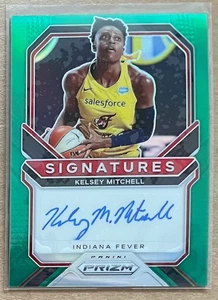 Panini Prizm WNBA 2021 Kelsey Mitchell Signatures verde automático #SG-KML - fiebre - Imagen 1 de 2