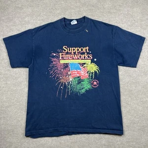 Camiseta De Colección Asociación Nacional de Fuegos Artificiales Talla XL Puntada Única Azul Marino EE. UU. - Imagen 1 de 11