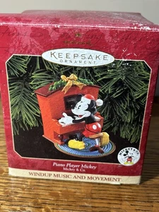 Hallmark Keepsake SPIELER KLAVIER MICKEY Mickey & Co Ornament 1999 SPIELUHR - Bild 1 von 7