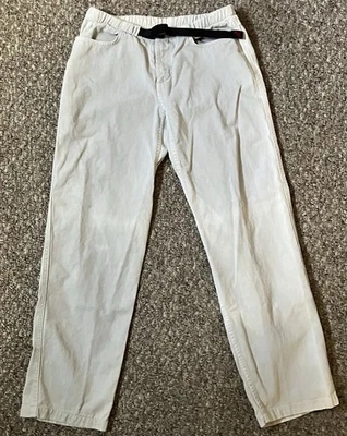 复古 Gramicci 原装自由裤女式 M 远足灰褐色卡其色腰带美国 — 第 1/4 张图片