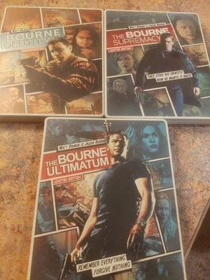 The Bourne Trilogy Blu-ray + DVD Limited Edition Steelbooks - Image 1 of 3