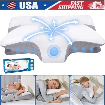 Almohada Cervical para Alivio del Dolor de Cuello,Almohada Ortopédica de Soporte de Cuello para Lado Foto 1 de 4