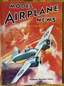 Vintage Original MODEL AIRPLANE NEWS Aviation Magazine August 1940 - Picture 1 of 13