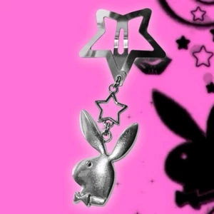 Fermaglio per capelli Playboy Y2k argento - Foto 1 di 9