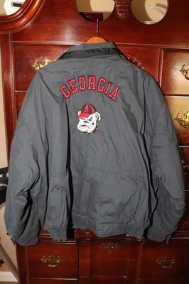 Georgia Bulldogs Embroidered Vintage 90s Blue Bomber Jacket - UGA University XL - Image 1 of 4