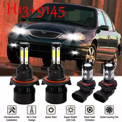 Faro LED alto/bajo para Mercury Grand Marquis 2006-2011 4 lados 6000K + luz antiniebla Foto 1 de 4