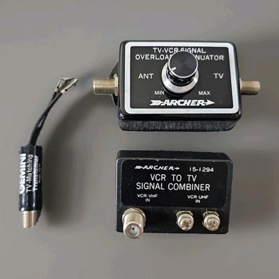 Archer TV-VCR Signal Overload Attenuator Antenna Switcher & Signal Combiner Lot - Image 1 of 4