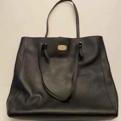 Michael Kors Large Black Leather Shoulder Bag Tote, Hangbag, Purse - Image 1 of 4