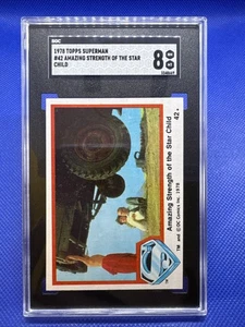 1978 TOPPS SUPERMAN # 42 SGC 8 NM/MT ** AMAZING STRENGTH OF THE STAR CHILD - Picture 1 of 3